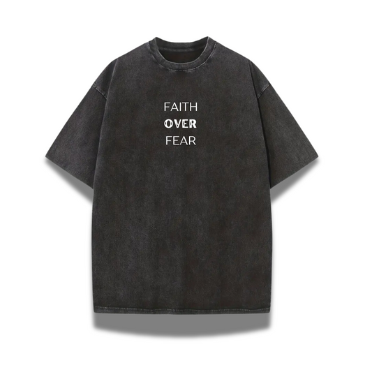 Oversized Vintage Faith Over Fear Tee