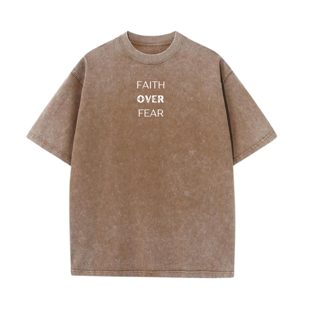 Oversized Vintage Faith Over Fear Tee