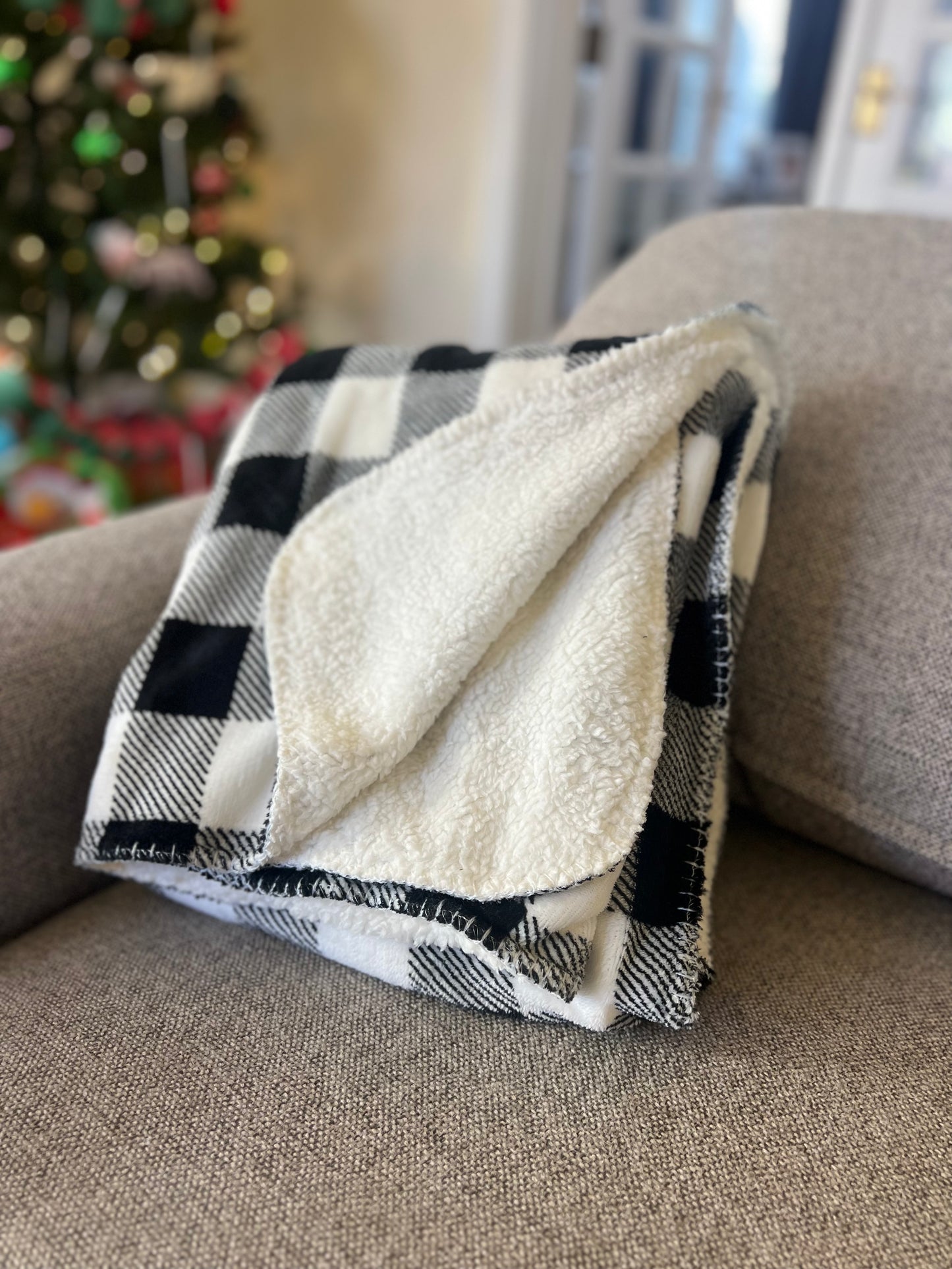 Rustic Christmas Throw - Personalized